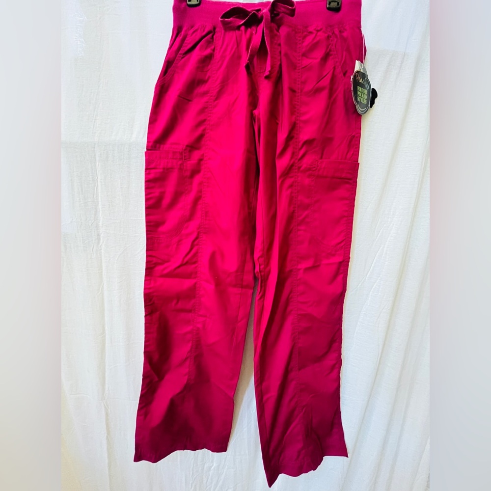 Peaches pink Magenta Scrub pants nurse doctor medical aesthetician XS tall